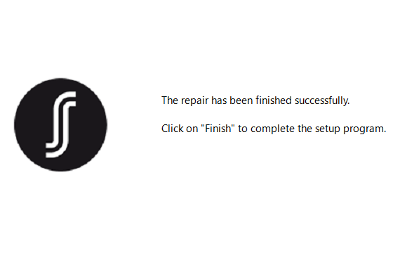 リペア終了画面