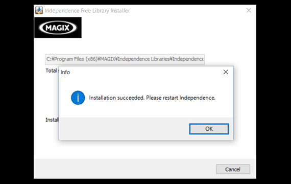インストール成功