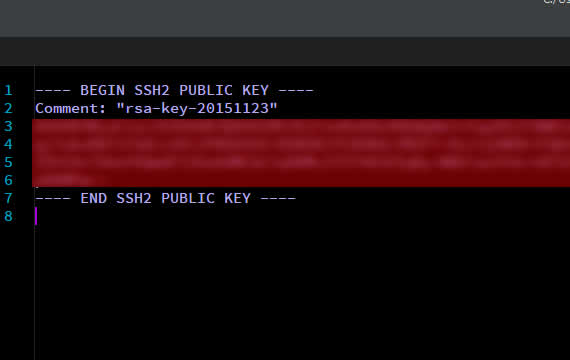 公開鍵登録に必要な部分