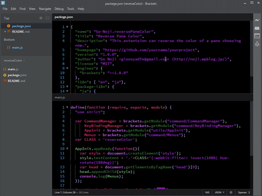 実際プラグインが動作している画面